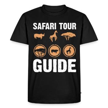 Safari Faune Afrique Le Big 5 Zoologie - T-shirt Premium bio Homme - noir - Devant - Nico (187cm)