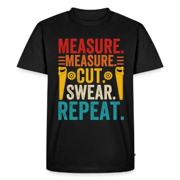 Wood turning, wood turners, carpenters, carpenters - Men's Premium Organic T-Shirt - black - Front - Nico (187cm)