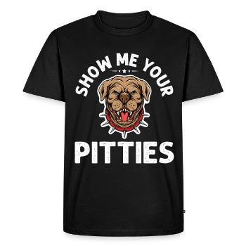 Pitbull Bulldog Terrier Chien Chien Chien Amoureux - T-shirt Premium bio Homme - noir - Devant - Nico (187cm)