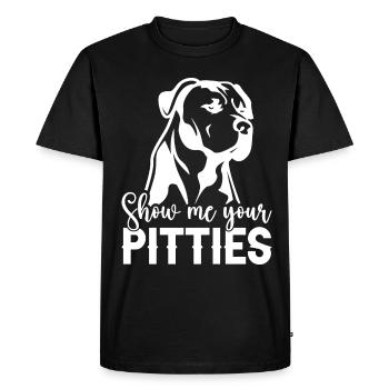 Pitbull Bulldog Terrier Chien Chien Chien Amoureux - T-shirt Premium bio Homme - noir - Devant - Nico (187cm)