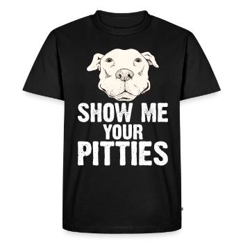 Pitbull Bulldog Terrier Chien Chien Chien Amoureux - T-shirt Premium bio Homme - noir - Devant - Nico (187cm)