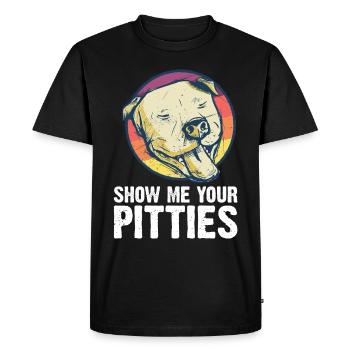 Pitbull Bulldog Terrier Chien Chien Chien Amoureux - T-shirt Premium bio Homme - noir - Devant - Nico (187cm)