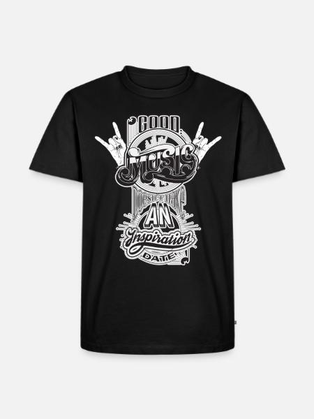Star-Rock-Gitarre - Männer Premium Bio T-Shirt - Schwarz