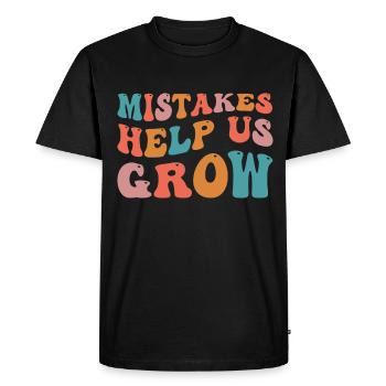 Le premier jour d’école aide à retrouver les erreurs scolaires - T-shirt Premium bio Homme - noir - Devant - Nico (187cm)
