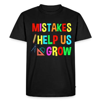 Le premier jour d’école aide à retrouver les erreurs scolaires - T-shirt Premium bio Homme - noir - Devant - Nico (187cm)
