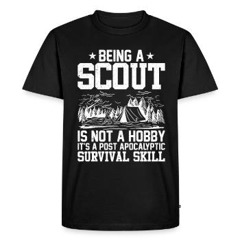 Être scout n’est pas un cadeau scout de loisir - T-shirt Premium bio Homme - noir - Devant - Nico (187cm)