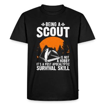 Être scout n’est pas un cadeau scout de loisir - T-shirt Premium bio Homme - noir - Devant - Nico (187cm)