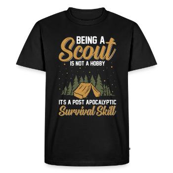 Être scout n’est pas un cadeau scout de loisir - T-shirt Premium bio Homme - noir - Devant - Nico (187cm)