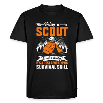Être scout n’est pas un cadeau scout de loisir - T-shirt Premium bio Homme - noir - Devant - Nico (187cm)