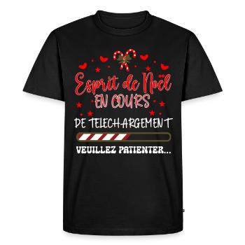 Téléchargement Noël Homme Femme Enfant - T-shirt Premium bio Homme - noir - Devant - Nico (187cm)