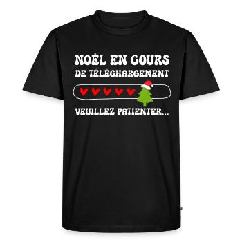 Sapin De Noël Homme Femme Enfant Humour Père Noël - T-shirt Premium bio Homme - noir - Devant - Nico (187cm)