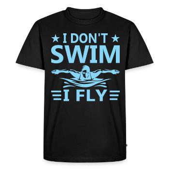 Natation Natation Papillon Sauveteur - T-shirt Premium bio Homme - noir - Devant - Nico (187cm)