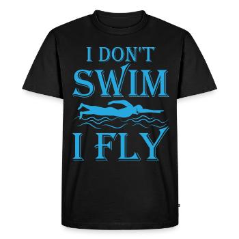 Natation Natation Papillon Sauveteur - T-shirt Premium bio Homme - noir - Devant - Nico (187cm)