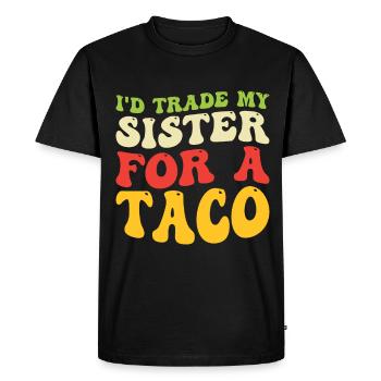 Cinco De May Outfit Taco Mexicain - T-shirt Premium bio Homme - noir - Devant - Nico (187cm)