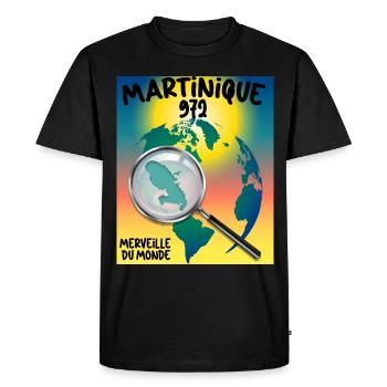 Martinique 972 Merveille Du Monde Femme Ou Homme - T-shirt Premium bio Homme - noir - Devant - Nico (187cm)