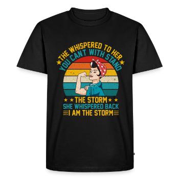 They whispered that they didn't want to talk to the stormwomen. - Men's Premium Organic T-Shirt - black - Front - Nico (187cm)