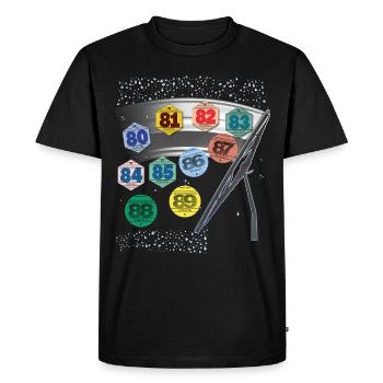 Vignettes Auto 80s France Car Time - Men's Premium Organic T-Shirt - black - Front - Nico (187cm)