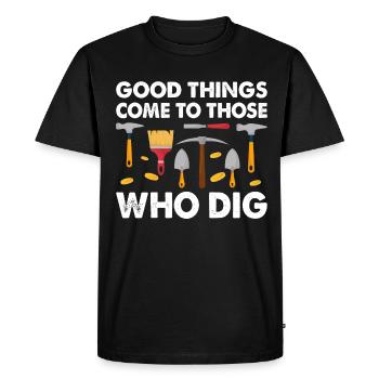 Archéologie pour les hommes, les femmes, l’anthropologie - T-shirt Premium bio Homme - noir - Devant - Nico (187cm)