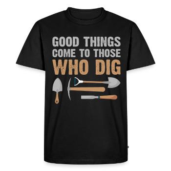 Archéologie pour les hommes, les femmes, l’anthropologie - T-shirt Premium bio Homme - noir - Devant - Nico (187cm)