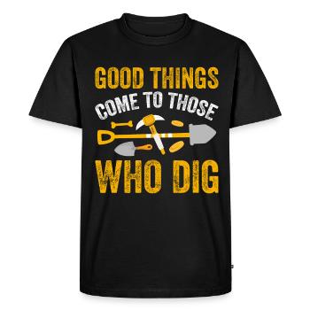 Archéologie pour les hommes, les femmes, l’anthropologie - T-shirt Premium bio Homme - noir - Devant - Nico (187cm)
