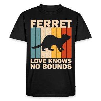 Ferret lover owner - Men's Premium Organic T-Shirt - black - Front - Nico (187cm)