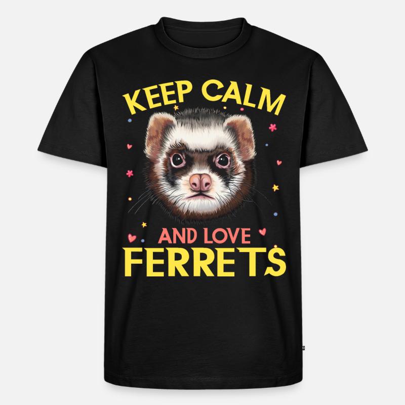 Frettchen - Männer Premium Bio T-Shirt - Schwarz