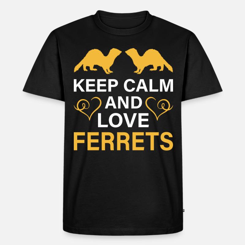 Frettchen - Männer Premium Bio T-Shirt - Schwarz