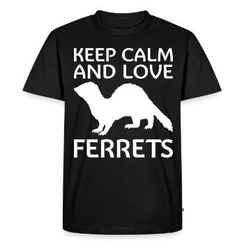 Furet Paws Ferret Lover Vêtements Pour Hommes - T-shirt Premium bio Homme - noir - Devant - Nico (187cm)
