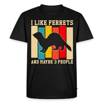 Furet Paws Ferret Lover Vêtements Pour Hommes - T-shirt Premium bio Homme - noir - Devant - Nico (187cm)