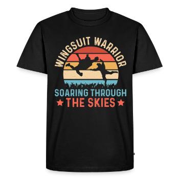 Parachutisme Parachutisme - T-shirt Premium bio Homme - noir - Devant - Nico (187cm)