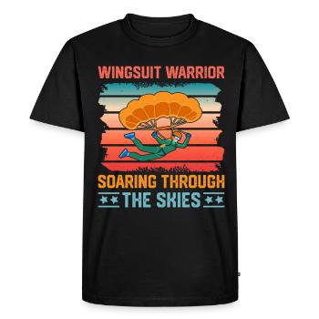 Parachutisme Parachutisme - T-shirt Premium bio Homme - noir - Devant - Nico (187cm)
