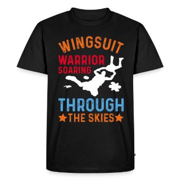 Parachutisme Parachutisme Parachutiste - T-shirt Premium bio Homme - noir - Devant - Nico (187cm)