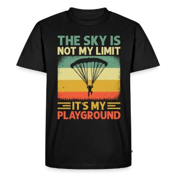 Parachutisme Parachutisme - T-shirt Premium bio Homme - noir - Devant - Nico (187cm)