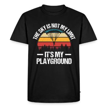 Parachutisme Parachutisme - T-shirt Premium bio Homme - noir - Devant - Nico (187cm)