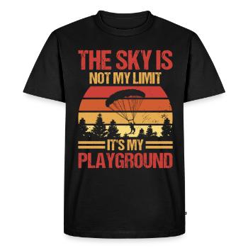 Parachutisme Parachutisme - T-shirt Premium bio Homme - noir - Devant - Nico (187cm)