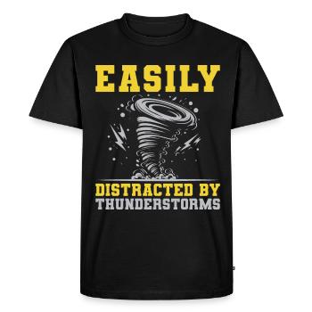 Capturez l’essence des orages et des tornades - T-shirt Premium bio Homme - noir - Devant - Nico (187cm)