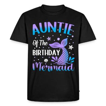 Artistic design "aunt the - Men's Premium Organic T-Shirt - black - Front - Nico (187cm)