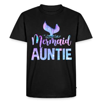 Tante Sirène Drôle Tante Femmes - T-shirt Premium bio Homme - noir - Devant - Nico (187cm)
