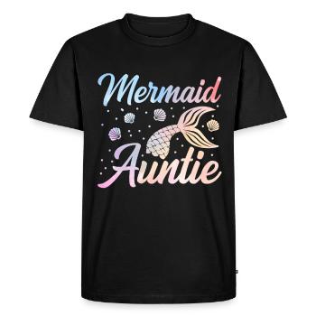 Tante Sirène Drôle Tante Femmes - T-shirt Premium bio Homme - noir - Devant - Nico (187cm)