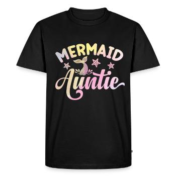 Tante Sirène Drôle Tante Femmes - T-shirt Premium bio Homme - noir - Devant - Nico (187cm)