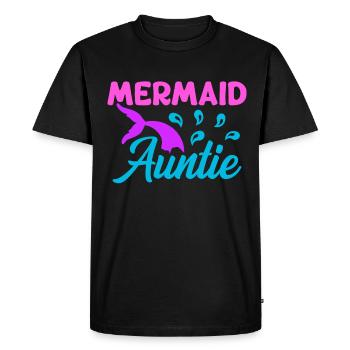 Tante Sirène Drôle Tante Femmes - T-shirt Premium bio Homme - noir - Devant - Nico (187cm)