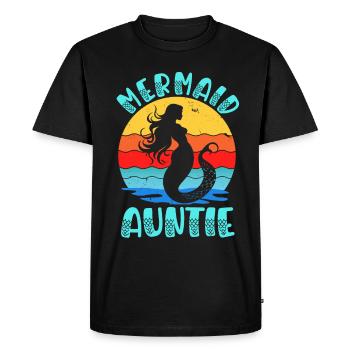 Tante Sirène Drôle Tante Femmes - T-shirt Premium bio Homme - noir - Devant - Nico (187cm)