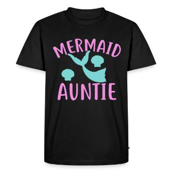 Tante Sirène Drôle Tante Femmes - T-shirt Premium bio Homme - noir - Devant - Nico (187cm)
