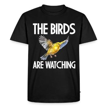 Ornithologue, ornithologue, passionné d’oiseaux - T-shirt Premium bio Homme - noir - Devant - Nico (187cm)