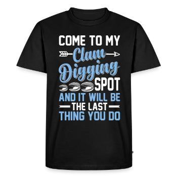Creuser des moules avec enthousiasme pour les moules - T-shirt Premium bio Homme - noir - Devant - Nico (187cm)