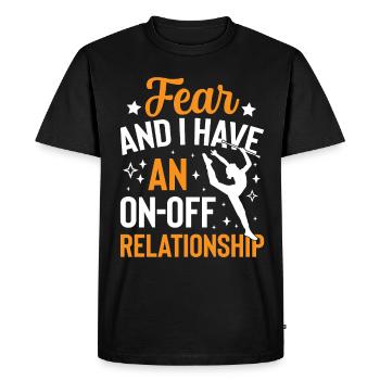 Bâton Twirler Fear On-off Relationship Design - T-shirt Premium bio Homme - noir - Devant - Nico (187cm)