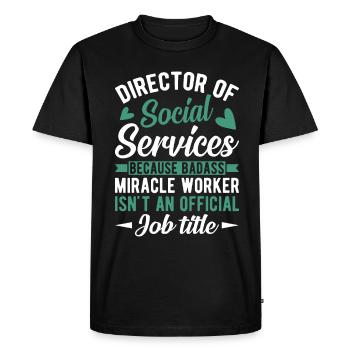 Design inspiration for powerful directors - Men's Premium Organic T-Shirt - black - Front - Nico (187cm)