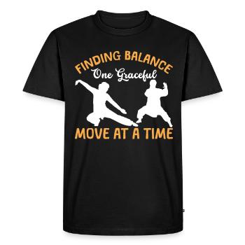 D’un mouvement gracieux après l’autre, le - T-shirt Premium bio Homme - noir - Devant - Nico (187cm)