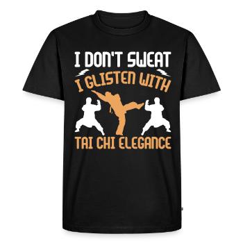 Art du Tai Chi pour les grands-pères, art martial Tai Chi - T-shirt Premium bio Homme - noir - Devant - Nico (187cm)