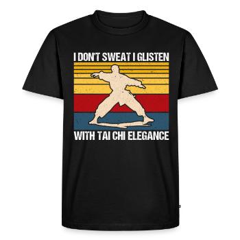 Art du Tai Chi pour les grands-pères, art martial Tai Chi - T-shirt Premium bio Homme - noir - Devant - Nico (187cm)